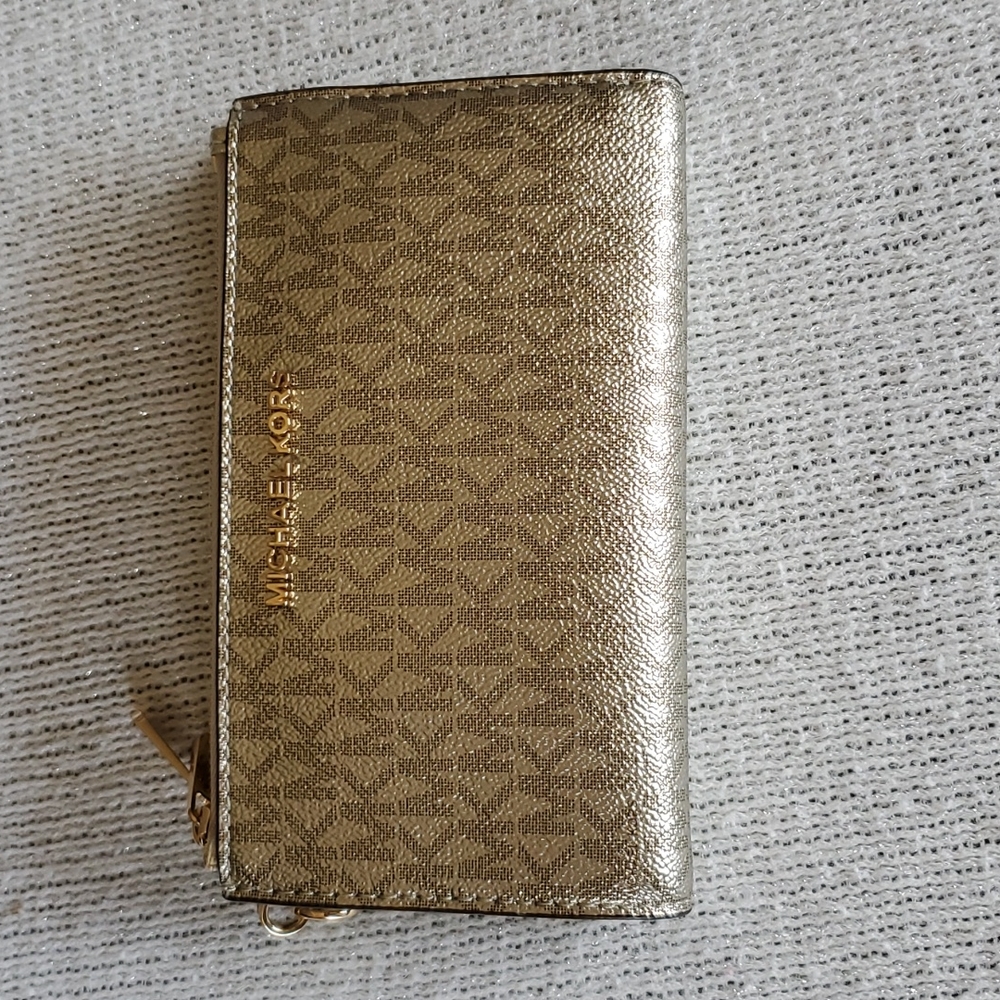 Michael Kors Gold Clutch Wristlet
